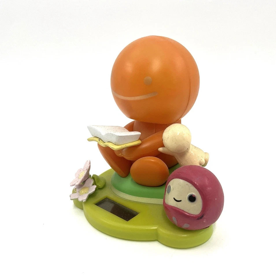 Фигурка Nohohon Zoku Solar 2007 Tomy Orange Reading Book Flower Base Япония - Изображение 2 из 4