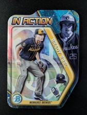 2025 Bowman Draft BRADY EBEL Chrome Refractor Die-Cut In Action #BIA-20 (B)