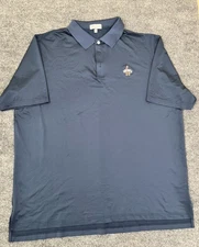 Peter Millar Summer Comfort Dark Blue Golf Polo Men Size 2XL The Foundry Club