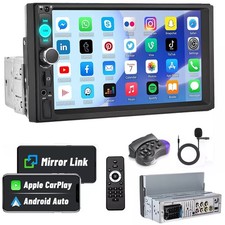 Single Din 7" Touch Screen Stereo Bluetooth Radio Car Apple/Android vehicle GPS
