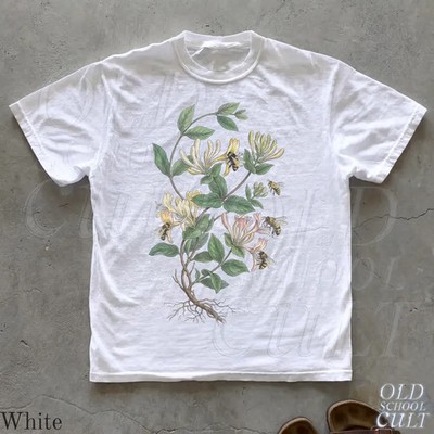 Vintage Honeysuckle Flower Bee Nature Comfort Tee