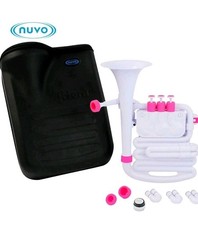 Nuvo jHorn Brass Instrument w/ Multi-Cup Mouthpiece - Bb  C Tuning - Pink