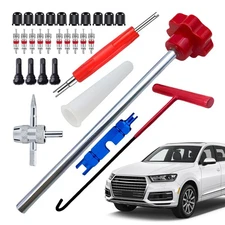 Tire Valve Stem Core Quickly Replacement Tool Kit,With Stem Removal Tool Set