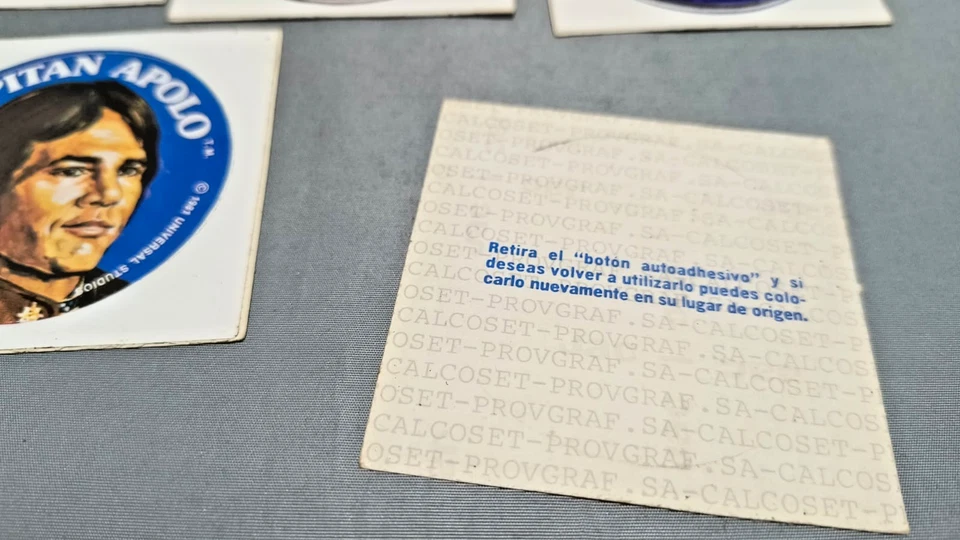 CONJUNTO DE ADESIVOS PROMOCIONAIS RAROS VINTAGE 1981 BATTLESTAR GALACTICA PEPSI ARGENTINA - Imagem 3 de 3