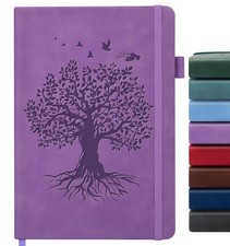 Lined Journal Notebook for Women Men, A5 Hardcover Leather Journals 200 Pages