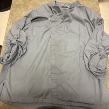Chef Works Springfield Chef's Coat Men's 2XL Gray small stain on front 