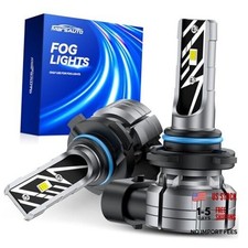 9145 LED Fog Light Bulbs, 14,000LM 6500K Cool White 9140 H10 SUPER 6000K WHITE