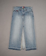 Tommy Hilfiger Skirt Womens 8 25" Denim Mid Length Jean Raw Hem Flag Slit