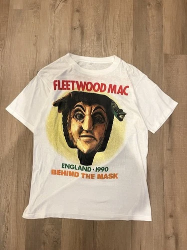 London The Mask Fleetwood Mac Graphic Tour t-sh 1990s vintage concert t-shirt, vintage, size XL, single stitch, B+ condition