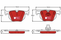 Bremsbelagsatz Scheibenbremse Dtec Cotec TRW GDB1727DTE FüR BMW E61 E60 E63 E64
