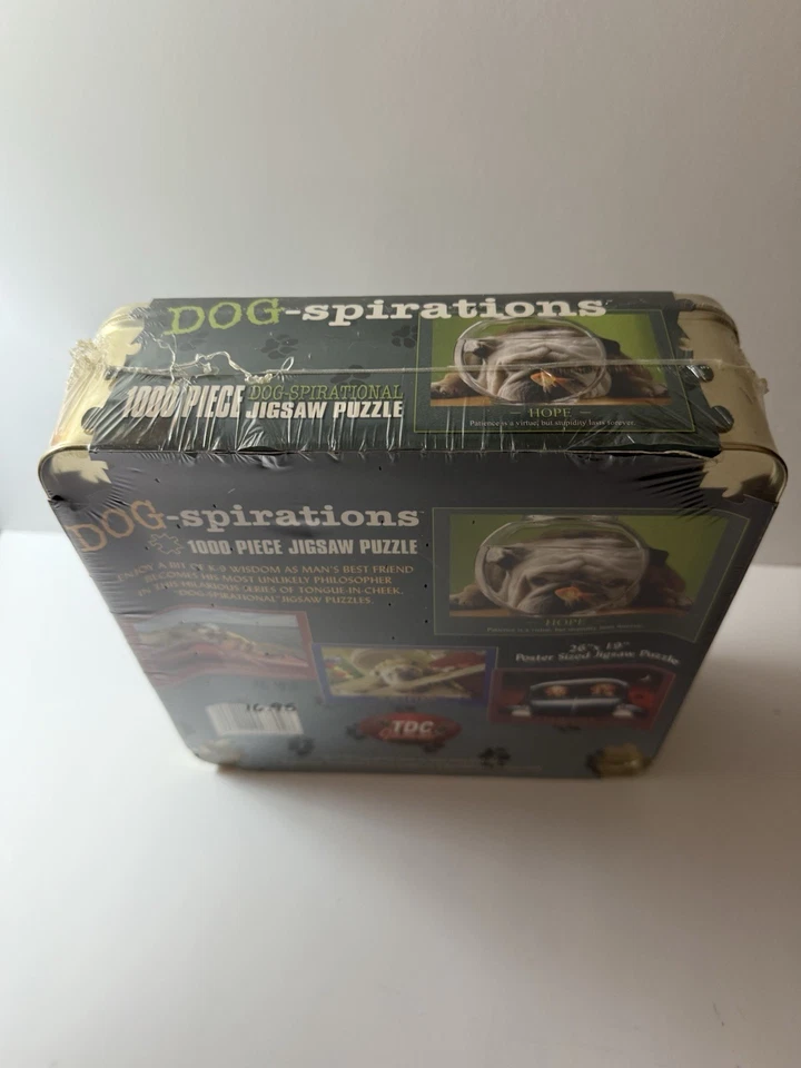 Rompecabezas Perro-Espiraciones "Esperanza" 1000 piezas Lata de Metal 19" x 26" ¡Nuevo Precintado! Foto 3 de 4