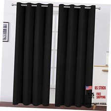 out Curtains 52 x 84 inches Long Curtains Set of 52"W x 84"L Pack of 2 Black