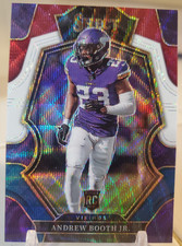 2022 Select ANDREW BOOTH JR Red Blue Prizm Refractor Card #/199 Rookie VIKINGS. rookie card picture