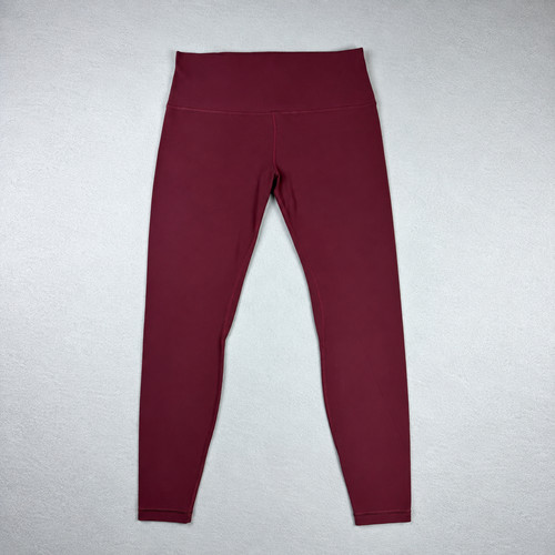 Lululemon Align Pant Nulu High Rise *Full Length 28" Leggings Womens 12 Burgundy