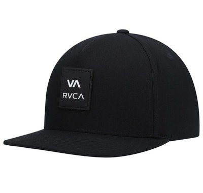 RVCA Square Men s Snapback Hat Cap Black AVYHA00152 One Size NEW