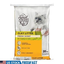 Fresh Scent Non-Clumping Cat Litter 20lb Odor Control Dust Free Highly Absorbent