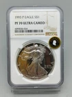 1993 P Proof American Silver Eagle NGC PF 70 Ultra Cameo - Key Date