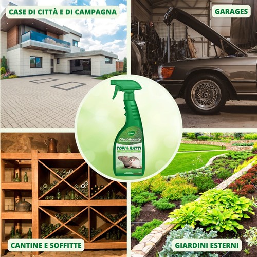 Disabituante Anti Topi e Ratti 750ml Spray Azione Naturale Barriera Vegetale - Foto 9 di 12