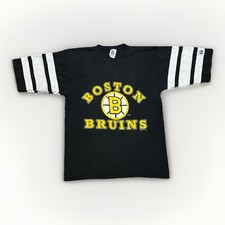 Vintage Logo 7 Boston Bruins Long Sleeve Jersey T-Shirt Men’s Medium Made In USA