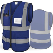 Reflective Safety Vest High Visibility Class II Mesh Vest for Large 1 Blue