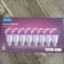 Govee Smart Light Bulbs, WiFi & Bluetooth Color Changing Light Bulbs 8 pack  