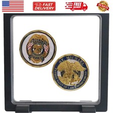 Challenge Coins Display Frame, Clear 3D Floating Holder, Small Shadow Box for...