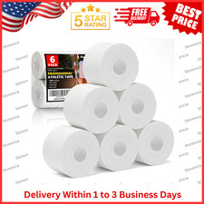 Professional 6 Pack White Athletic Sports Tape - 1.5 Inch  30 Feet per Roll...