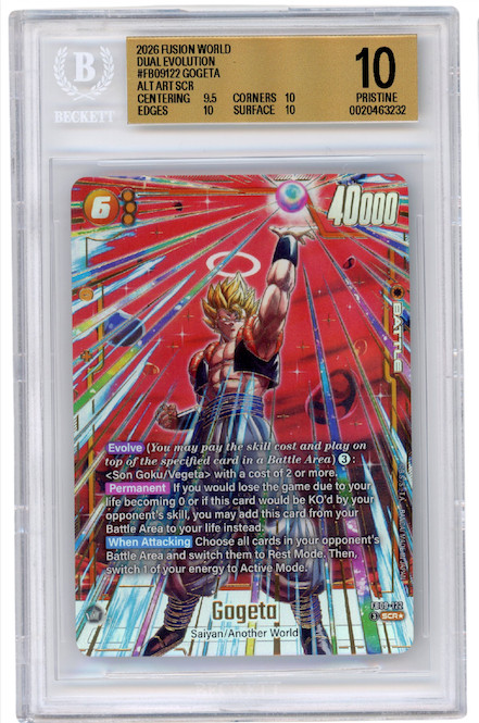 Dragon Ball Super FW Dual Evolution 2026 Gogeta FB09-122 Alt Art SCR BGS 10
