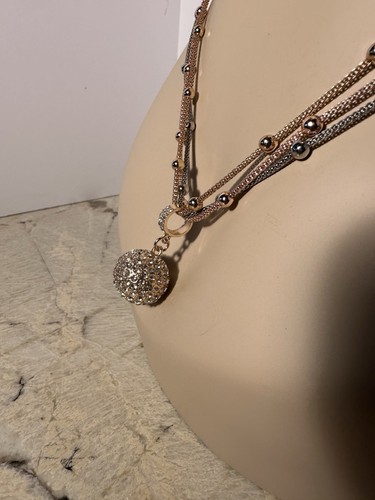 Aphrodites Multi Strang Halskette mit Strass Anhänger - Bild 7 von 8