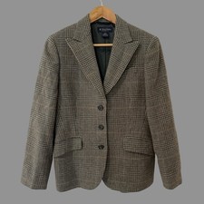 Brooks Brothers Green/Brown Plaid Wool Blazer US6