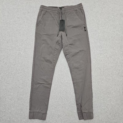 Silver Jeans Ashton Triple 5 Jogger Pants Size S Draw String Gray Straight Fit
