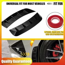 2X Side Fender Vent Cover Side Vent Glossy Black Universal Car Exterior Decor