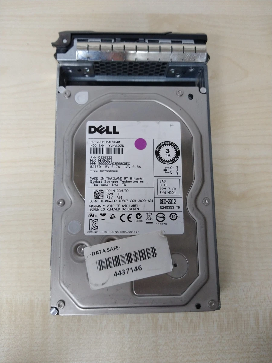 DELL 7RGK3 - 2TB 7.2K LFF SAS 6G HDD ST2000NM0001