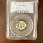 MS 65 1948  and PF 69 cameo dimes