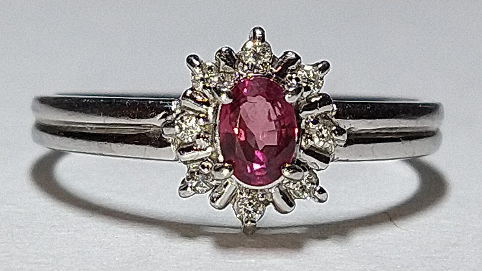 Solid platinum 0.39 carat natural ruby diamond ri… - image 7