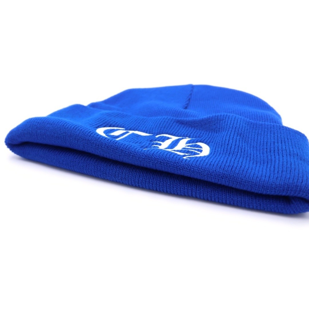 CHROME HEARTS WATCH CAP CH Logo Embroidered Beanie Knit Hat Blue Used 2a8a8a8a67 image 5