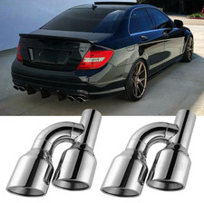 2.5" Inlet 4" Out Endrohre Auspuffblende Doppelrohr für Mercedes C-Klasse W204 2.5" Inlet 4" Out Endrohre Auspuffblende Doppelrohr für Mercedes C-Klasse W204