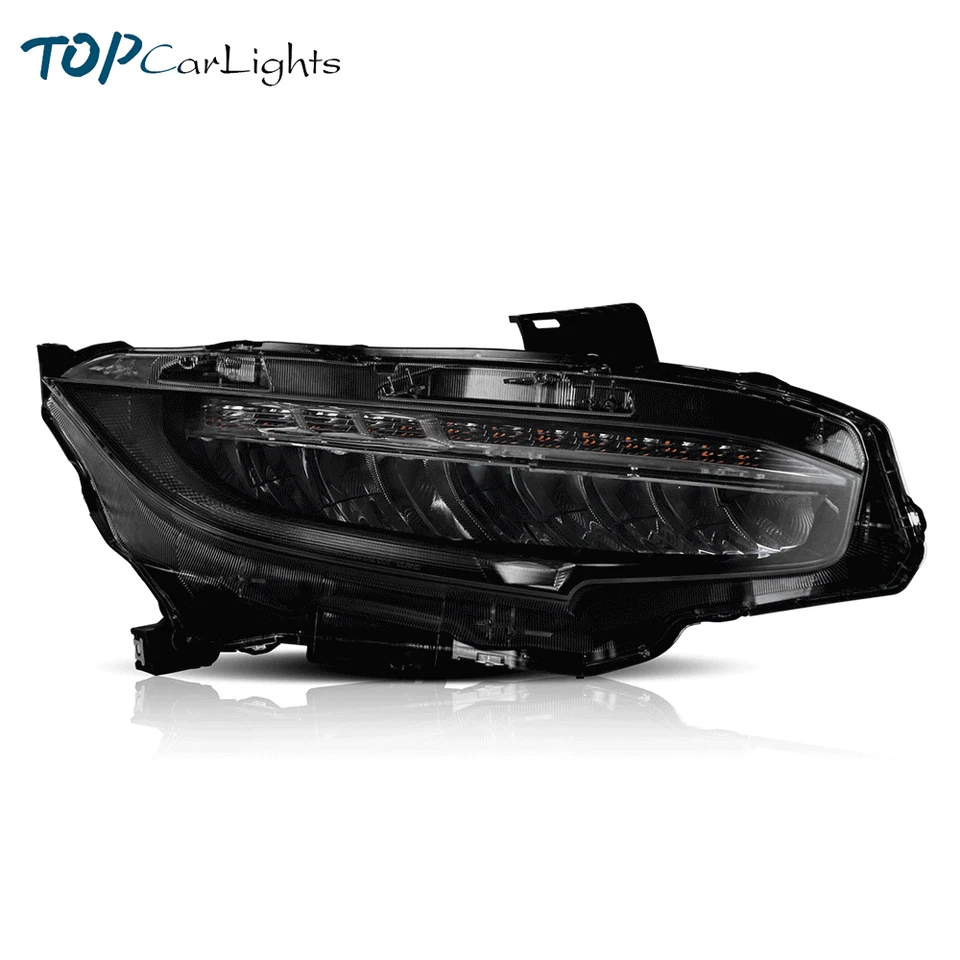 Faros LED para proyector de señal secuencial LED DRL 2016-2021 Honda Civic Foto 2 de 4