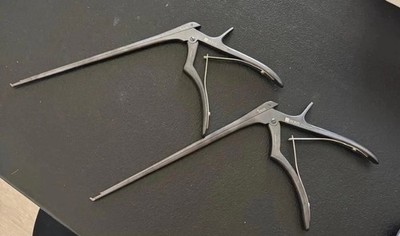 Set of 2 Boss Instruments 70-0162P Panther Kerrison Rongeurs 1mm 40° Up 8''