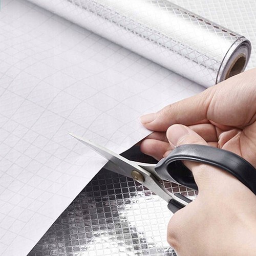 2/5M Oil Proof Kitchen Stickers Waterproof Aluminum Foil Wall Self Adhesive - Picture 5 of 12