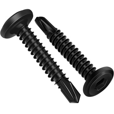 #12 X 1-1/4'' Hex Socket Self Tapping Screws, Stainless Steel 410 Sheet Metal Fla