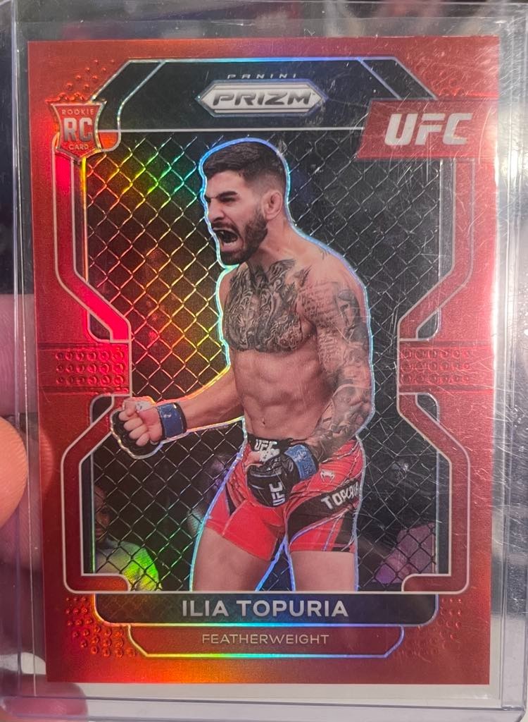 2022 Panini Prizm UFC - Ilia Topuria #115 Red Prizm /299 (RC) | eBay