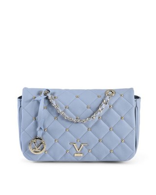 19V69 Italia Blue Leather Shoulder Bag 100% Authentic