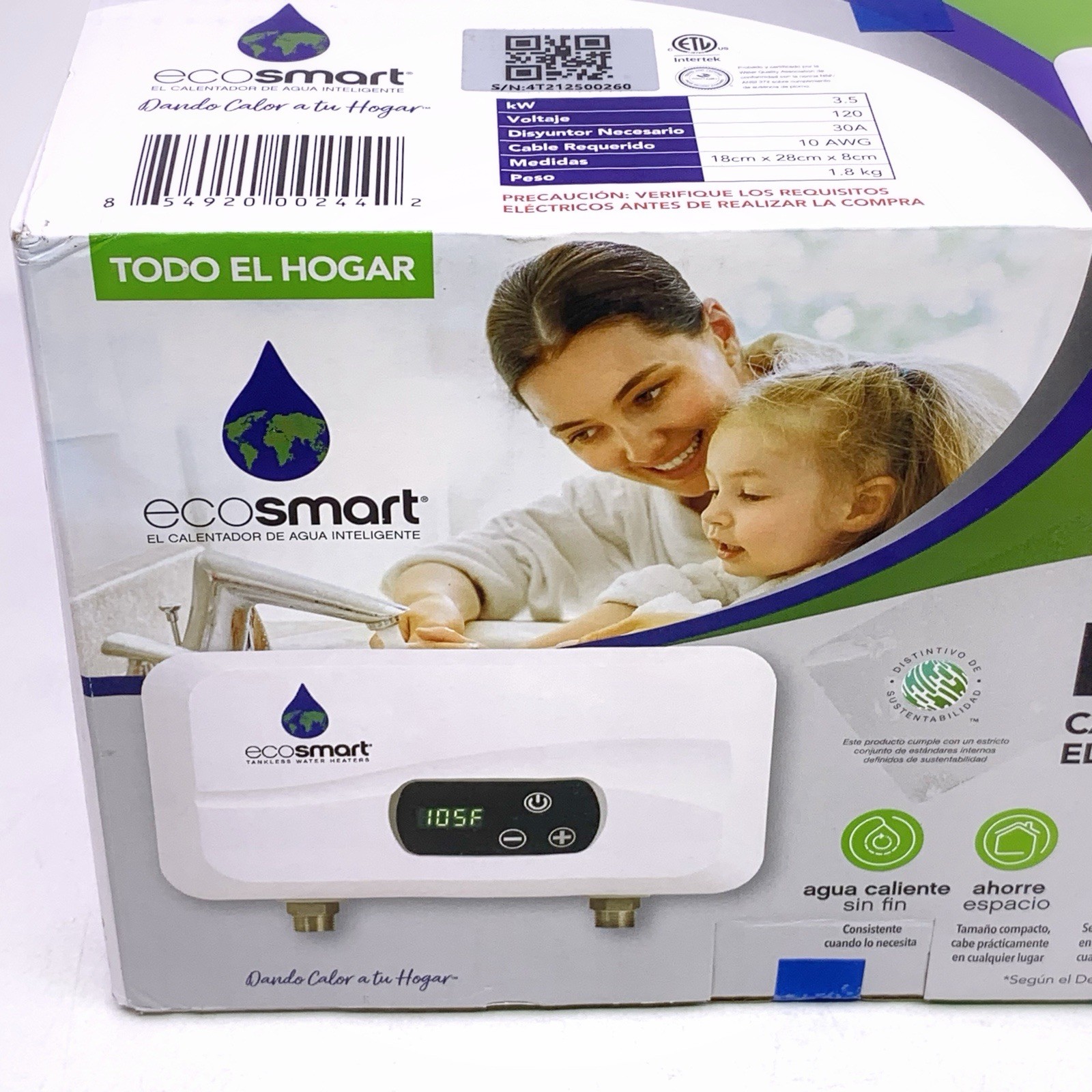 Ecosmart 4T Point-of-Use Temperature Controlled Tankless Electric Water Heater 