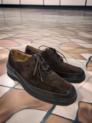 Solidus Hedda Natural Comfort Women Shoes-Sz 7.5=8.5 Brown Suede Leather Lace Up
