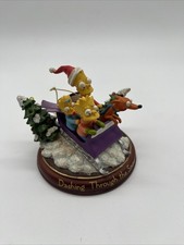 The Simpsons "Dashing Through The Snow" Illuminated Christmas Ornament Bradford