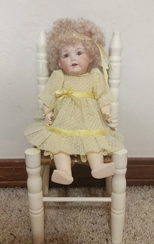 Vintage Repro 1982 JDK Kestner Biskuitporzellan/Komposit Puppe, Form #237 10 Zoll