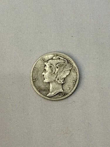 1943 Mercury Dime Circulated Silver 10C US Coin Uncertified Business Strike