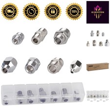 7PCS Professional Airbrush Adapter Set with Chrome-Plated Connectors  Box