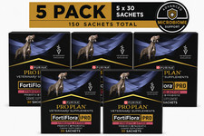 5 PACK Purina FortiFlora PROPlan Veterinary SYNBIOTIC DOG Supplement 150 Sachets